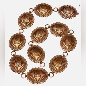11 Copper Conchos Non‑Magnetic Craft Supply Western DIY Jewelry Project Lot